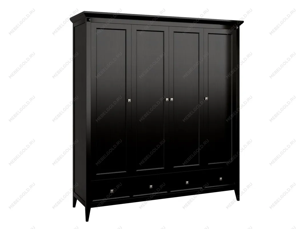 Шкаф четырехстворчатый Manhattan (Черный) | изображение 1