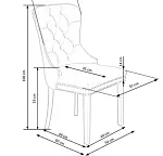 Стул кухонный Halmar MIYA (бежевый/черный) | изображение 10