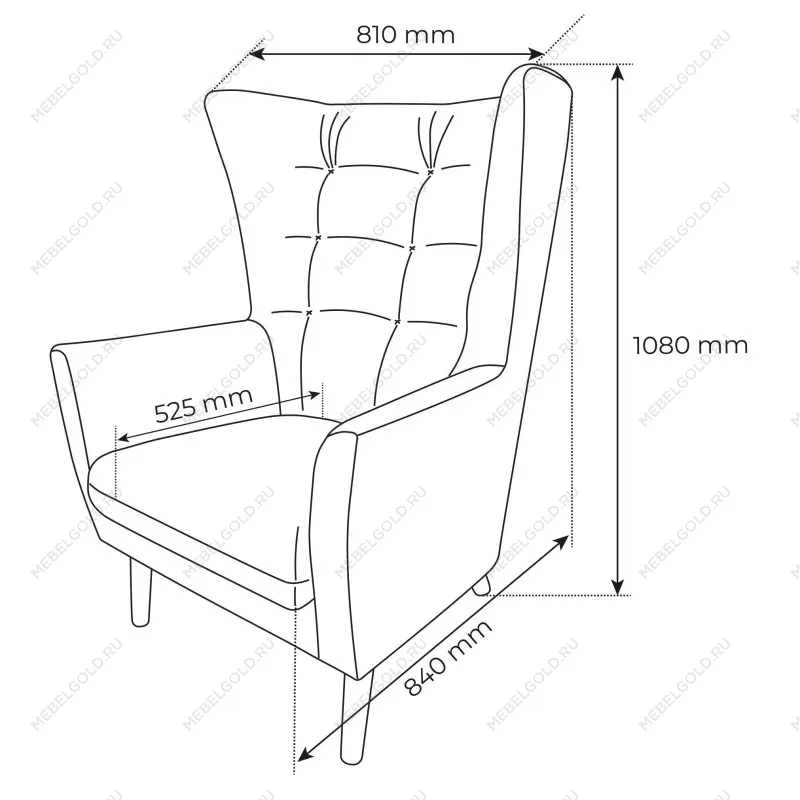 Кресло для отдыха СААРИ, 81х84х108 см, светло-серый | изображение 3