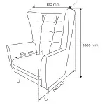 Кресло для отдыха СААРИ, 81х84х108 см, светло-серый | изображение 3