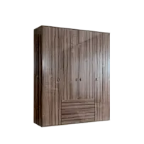 Шкаф 4-х дверный с ящиками Римини (Орех империя/Серебро) РМШ2/41