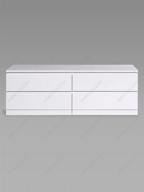Комод Варма Прайм, 4 ящика, горизонтальный, 160х54х48 см, эмаль, белый | изображение 8