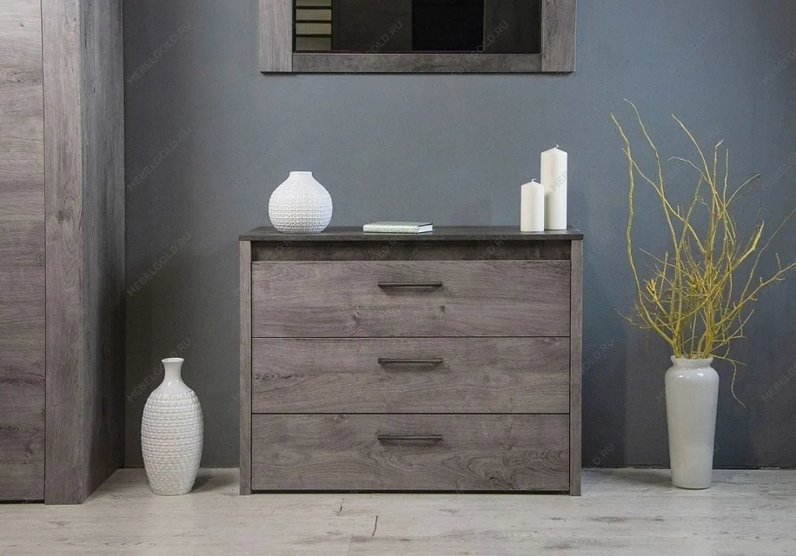 Комод малый NEW, Денвер (970*435*750) Риббек серый, 11718 | изображение 2