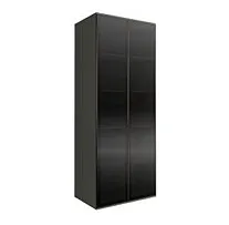 Шкаф 2-х дверный Bogemia Air (Серый/Черный) БМШ2/2(2)