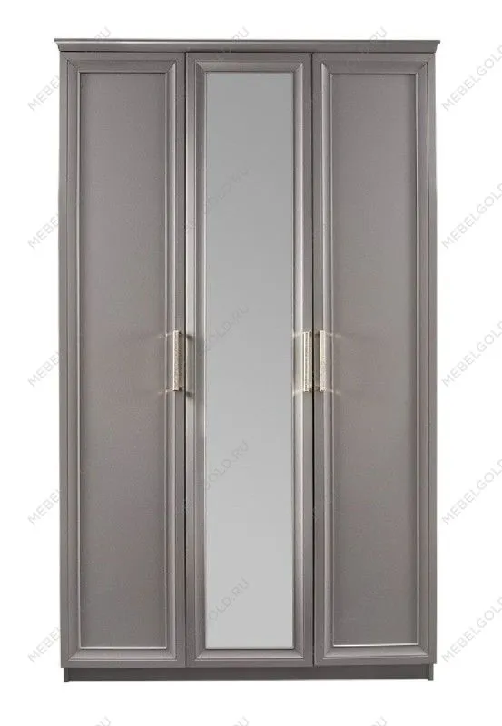 Шкаф Мокко 3-дверный с зеркалом серый камень | изображение 1