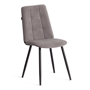 Стул обеденный Asti, TREND, флок, серый/чёрный, 29, 47х54х86 см