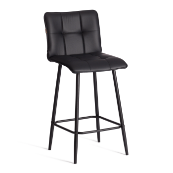 Полубарный стул Bari/Бари, экокожа, черный, 42х55х99 см