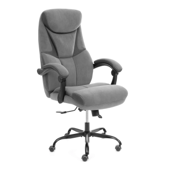 Кресло Cambridge metalBL, велюр/ткань, серый, 29/12