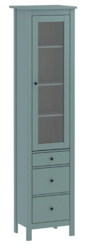 САГА шкаф с витриной 50 темно-бирюзовый