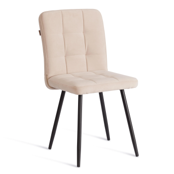 Стул обеденный Medeo, LT, флок, бежевый/черный, 7, 45х56х89 см