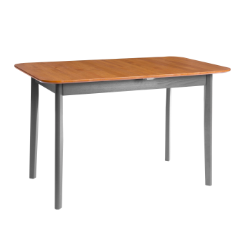 Стол Соната Люкс раздвижной/Sonata Lux extension table, массив сосны, антик /графит, 120-(150)х75х75 см