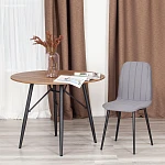 Стул ARC, Велюр/металл, 46 х 52 х 88 см, темно-серый/черный | изображение 8