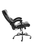 Кресло Cambridge metalBL, кож/зам/ткань, черный/черный, 36-6/11 | изображение 2