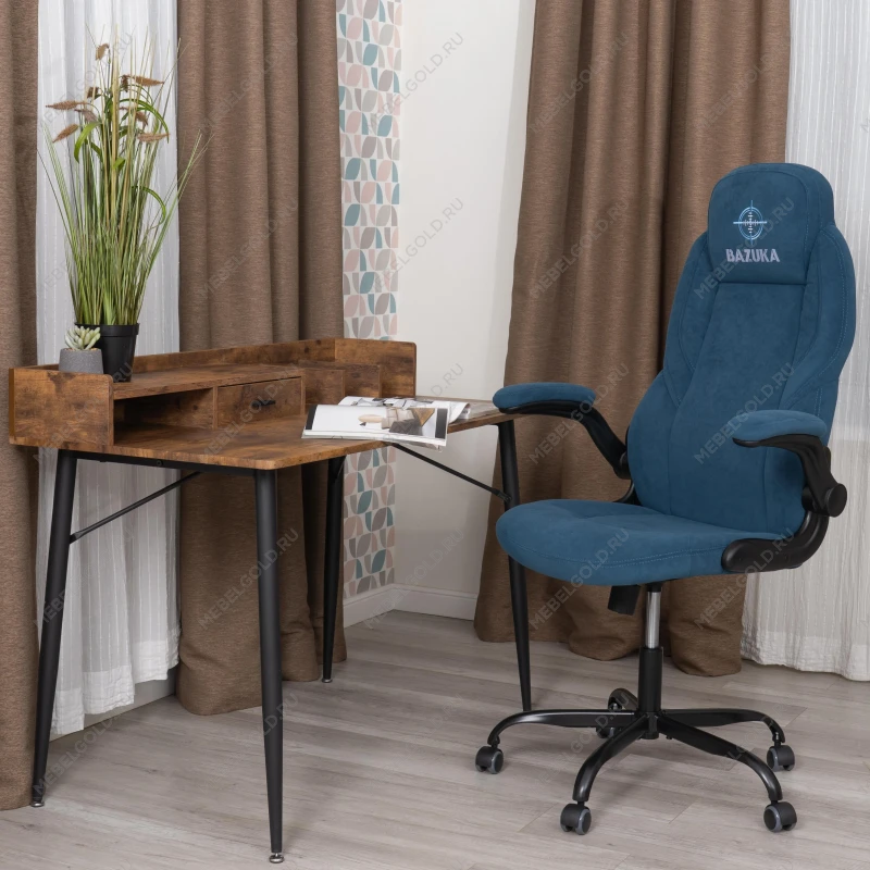 Кресло BAZUKA metalBL, велюр, синий, 32 | изображение 14