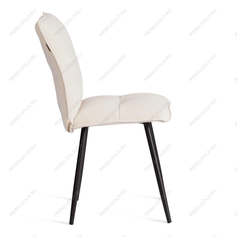 Стул обеденный Sweet, LT, флок, молочный/черный, 4, 41х55х88 см | изображение 1