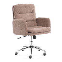 Кресло Dover хром, букле, коричневый, barni cocoa