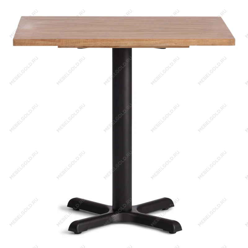 Стол VALHALLA, дерево вяз/железная опора, 80х65х76 см, груша №3/черная опора | изображение 2