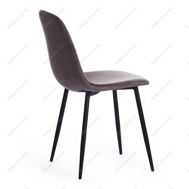 Стул BREEZE (mod. 4724), Велюр/металл, 44 х 53 х 87 см, Dark grey (темно-серый) HLR24 / черный | изображение 2