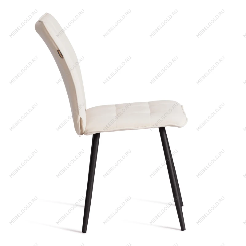 Стул обеденный Bari, LT, флок, молочный/черный, 4, 41х55х89 см | изображение 1