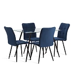 Стол SOPHIA (mod. 5003), металл/стекло (8мм), черный / прозрачный, 110 х 80 х 75 см | изображение 5