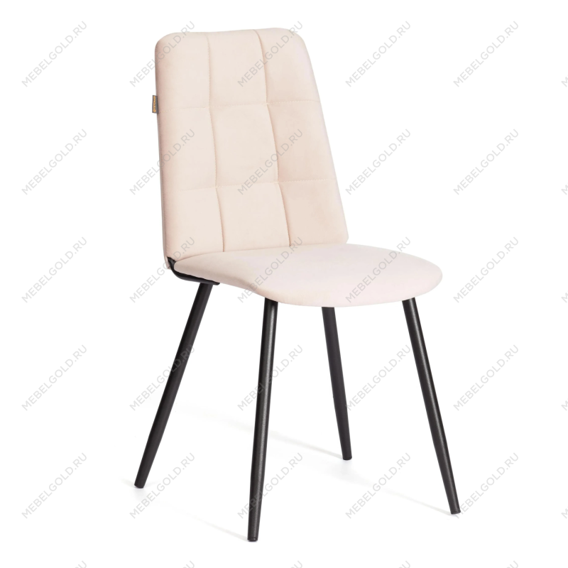 Стул обеденный Asti, TREND, велюр, бежевый/черный, 7, 50х55х93