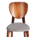 Стул DIAMANTE мягкое сидение, бук, 42x42x85см, коричневый, ткань wool dimgrey, серый | изображение 5