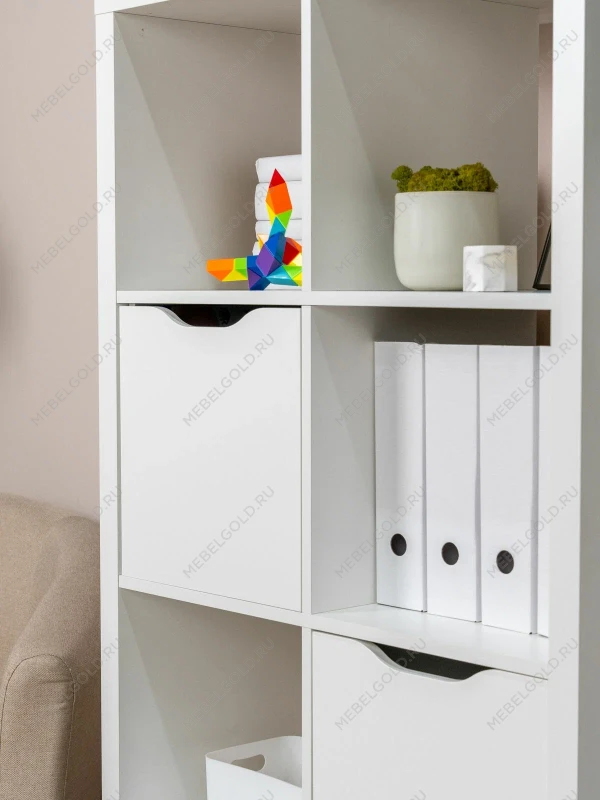 Модуль с дверцей для стеллажа ФОРА, 33х33х37, белый | изображение 4