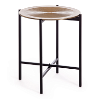 Столик кофейный Secret De Maison BLOOM ( mod. 11873-B ), алюминиевый сплав, 46*46*51 см, черный/античная медь