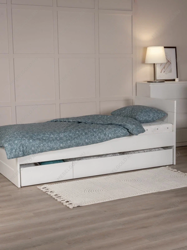 Кровать односпальная Сириус, 90х200 см, белая | изображение 8