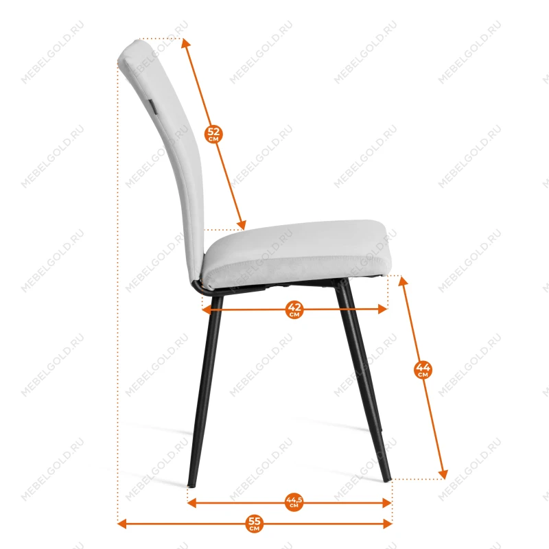 Стул обеденный Monte Carlo, TREND, экокожа, черная, 49х51х93 см | изображение 18