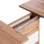 Стол обеденный SMART, ЛДСП, 105-140х68,6х75 см, Дуб вотан/Белый | изображение 7