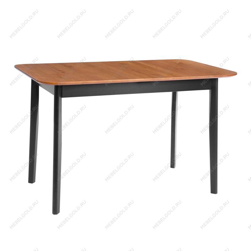Стол Соната Люкс/Sonata Lux table, 120х75х75 см, массив сосны, антик/чёрный, 120х75х75 см
