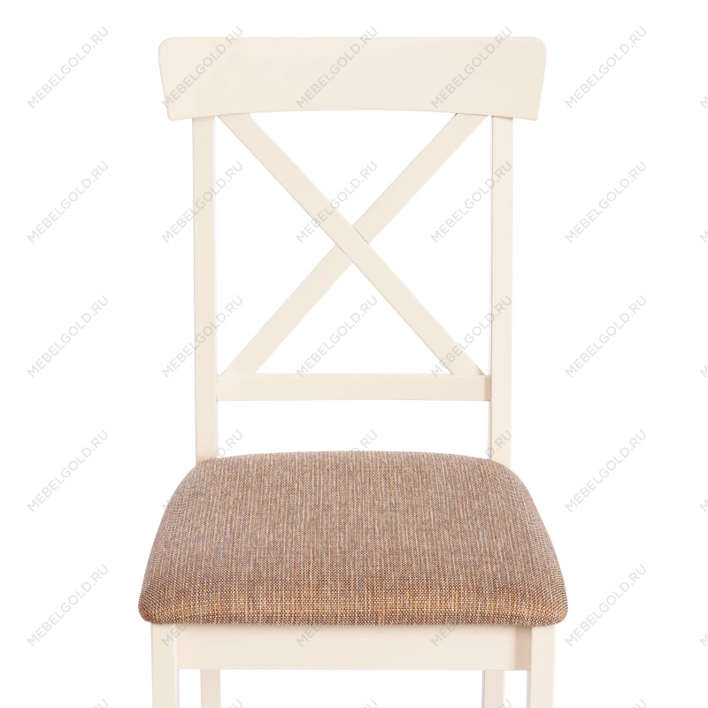 Стул Гольфи 2/Golfi 2, дерево гевея, 45*51*94, ivory white, ткань кор.-зол. (1505-9) | изображение 5