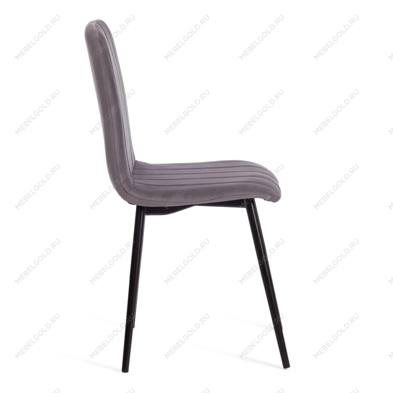 Стул ARC, Велюр/металл, 46 х 52 х 88 см, темно-серый/черный | изображение 1