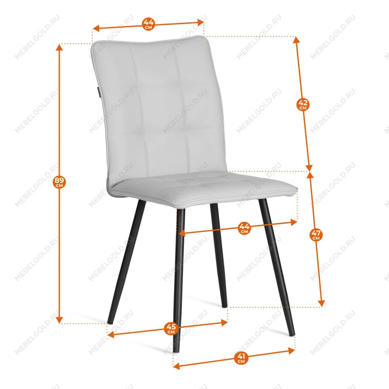 Стул обеденный La Rousse, флок, бежевый/черный, 7, 49х50х93 | изображение 12