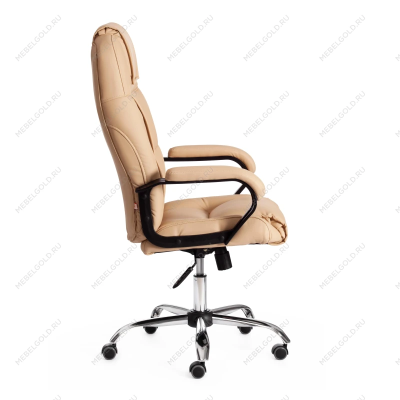 Кресло BERGAMO хром (22), кож/зам, бежевый, 36-34 | изображение 1