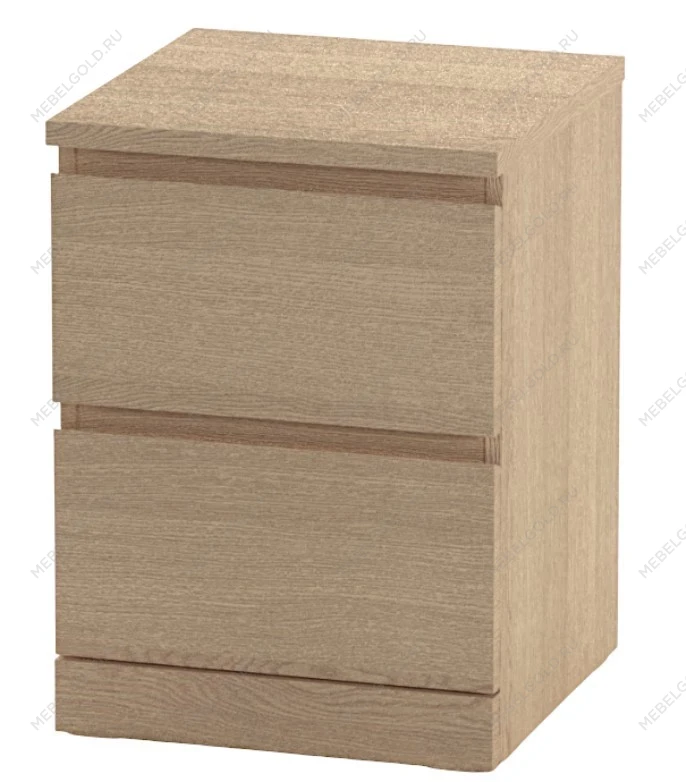 МАЛЬМ / VARMA Тумба прикроватная ИКЕА / IKEA 2, 40x54.8x40, шпон, беленый дуб