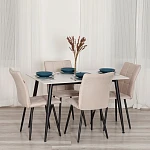 Стул обеденный Bari, LT, велюр, бежевый/черный, 7, 41х55х89 см | изображение 10