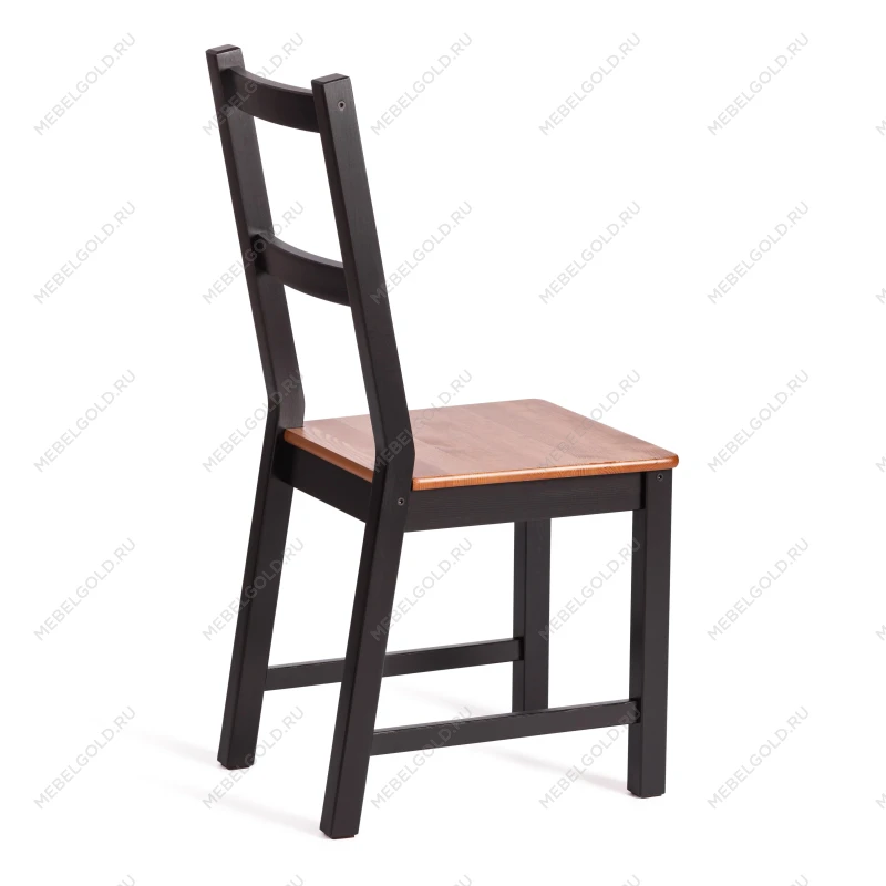 Стул Соната/Sonata chair, массив сосны, 41х50х95 см, антик/чёрный | изображение 2