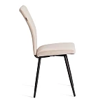 Стул обеденный Monte Carlo, TREND, флок, бежевый/черный, 7, 49х51х93 см | изображение 1