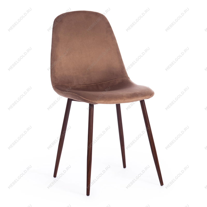 Стул BREEZE (mod. 4724), Велюр/металл, 44 х 53 х 87 см, Brown (коричневый) HLR11 / орех