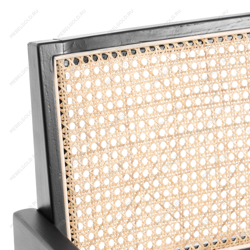 Кресло LOKI, дерево вяз/ротанг, черный, 50х50х84 см | изображение 7