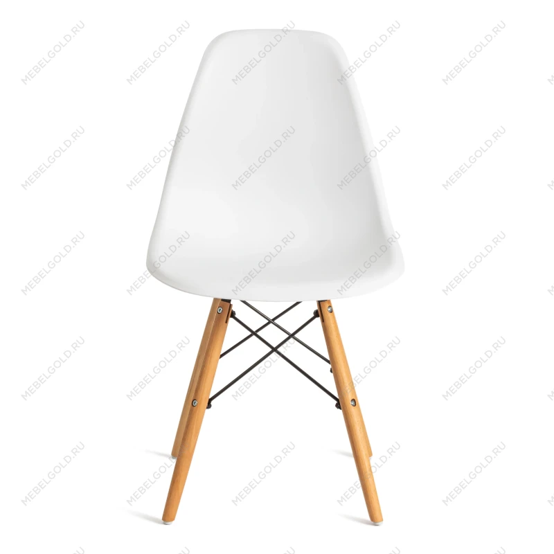 Стул CINDY (EAMES) (mod. 1801), дерево бук/металл/сиденье пластик, 45x51x82 см, White (белый) | изображение 4