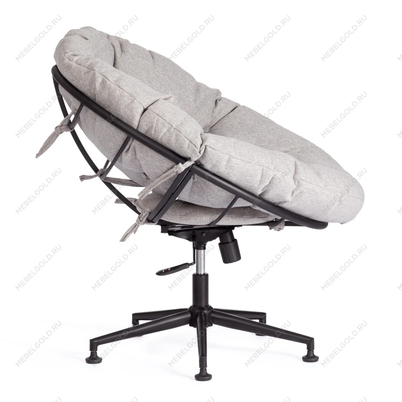 Кресло CLOUDE, рогожка/металл, 97х98х90-96см, серо-бежевый, 3M 16/2 | изображение 2