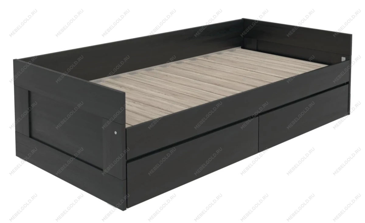 БРИМНЭС / СИРИУС Кровать двухспальная раздвижная ИКЕА / IKEA 90/180х200, Дуб Венге