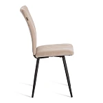 Стул обеденный Monte Carlo, флок, бежевый/черный, 7, 50х55х93 | изображение 1