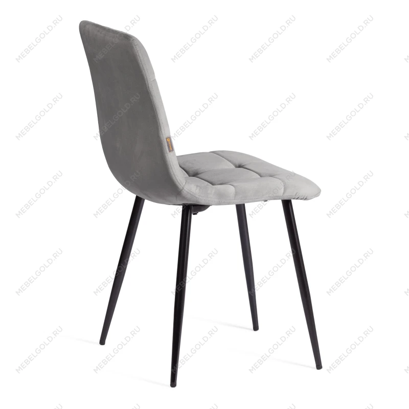 Стул CHILLY (mod. JSC-220), Велюр/металл, 44,5х52,5х88 см, Dark grey (темно-серый) HLR24 / черный | изображение 2