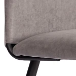 Стул обеденный La Rousse, NEW, флок, серый/черный, 29, 45x55x93 см | изображение 7