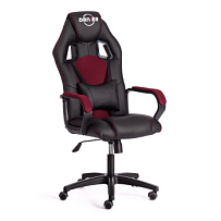 Кресло DRIVER (22), кож/зам/ткань, черный/бордо, 36-6/TW-13