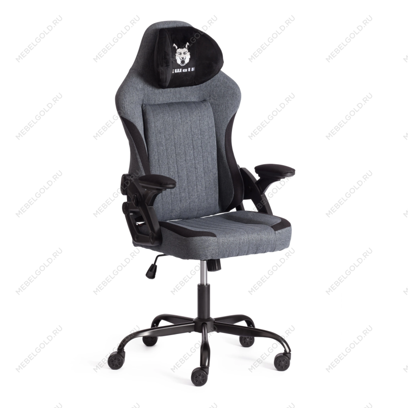 Компьютерное кресло iWolf, ткань, черный/серый